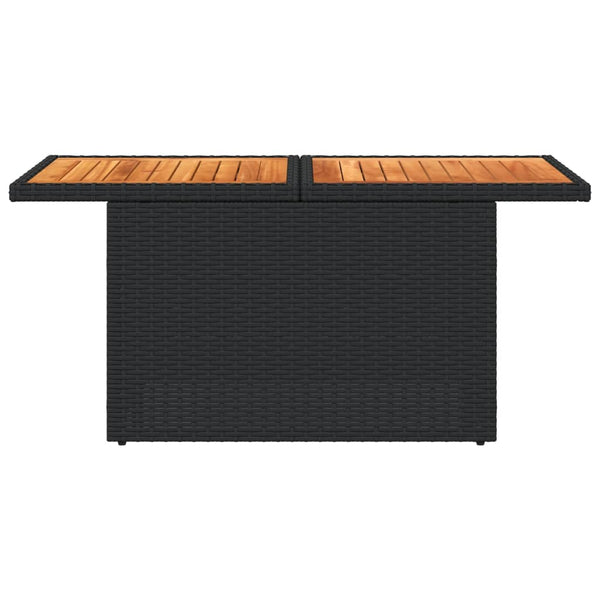 Schwarzer Gartentisch 100x55 cm Akazienholz