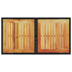 Schwarzer Gartentisch 100x55 cm Akazienholz