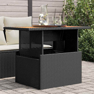 Schwarzer Gartentisch 100x55 cm Akazienholz
