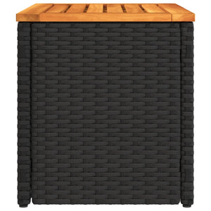 Garten Beistelltische 2er Set Poly Rattan Schwarz