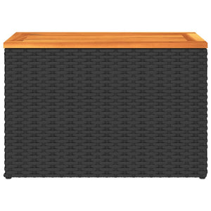 Garten Beistelltische 2er Set Poly Rattan Schwarz