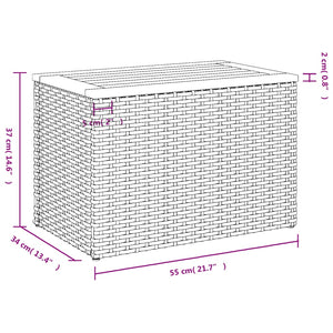 Garten Beistelltische 2er Set Poly Rattan Schwarz