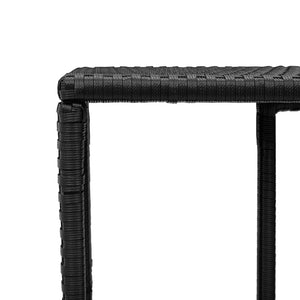 Polyrattan Lagerregale, 2er Set, Schwarz