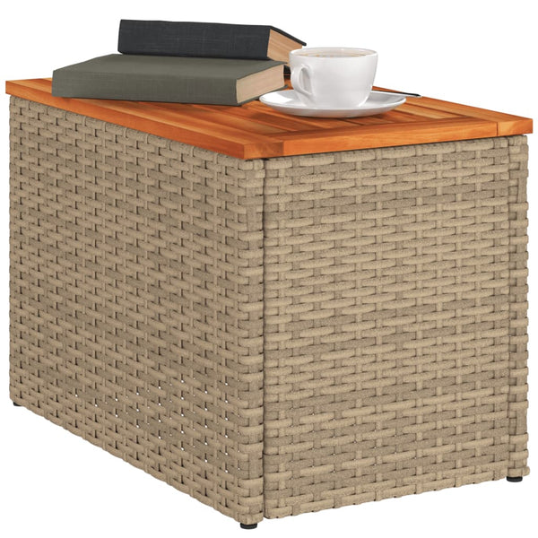 2er Set Beige Garten-Beistelltische