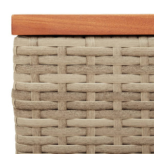 2er Set Beige Garten-Beistelltische