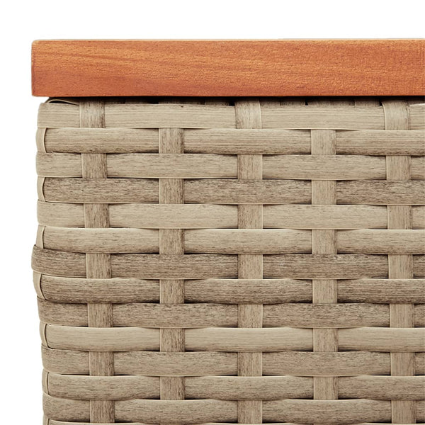 2er Set Beige Garten-Beistelltische