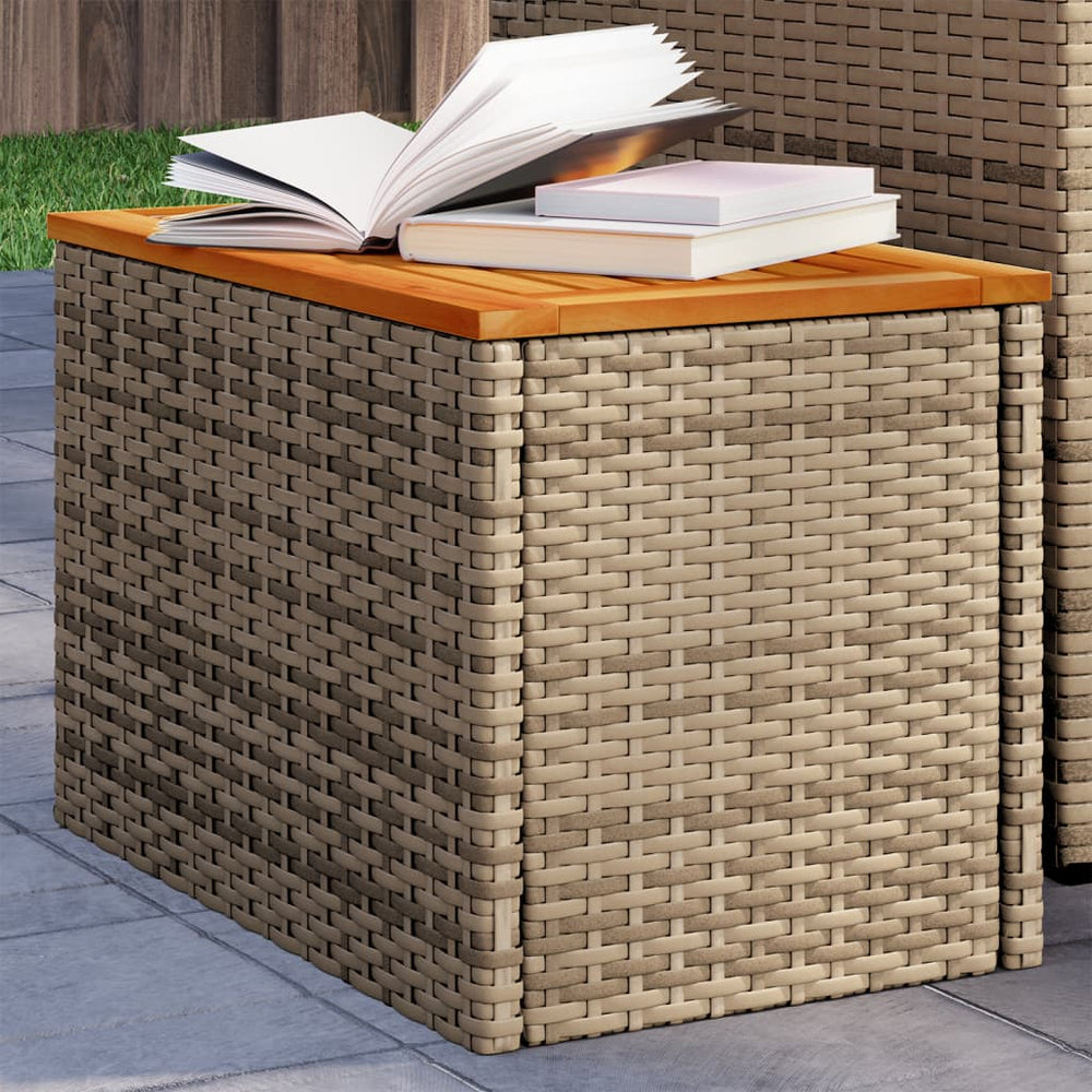 2er Set Beige Garten-Beistelltische