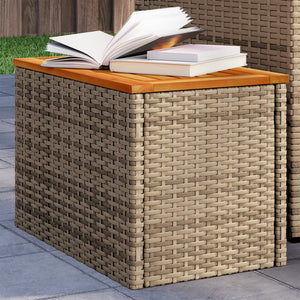 2er Set Beige Garten-Beistelltische