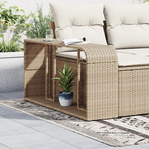 Outdoor Regale 2er Set Beige Poly Rattan