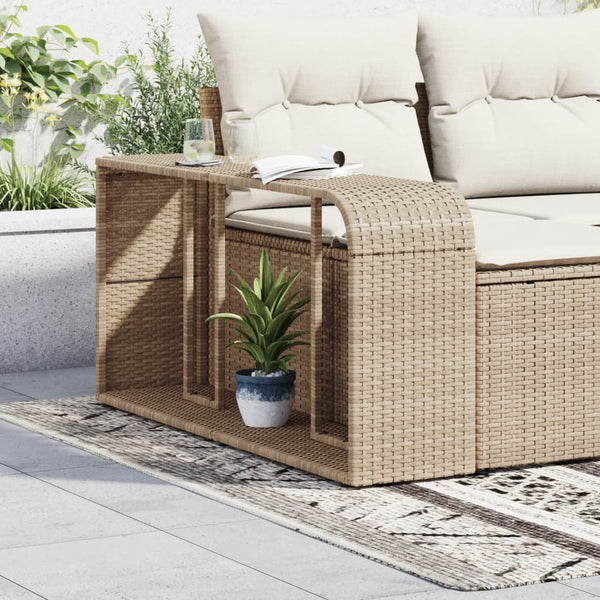 Outdoor Regale 2er Set Beige Poly Rattan