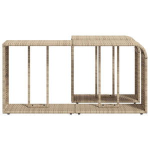 Outdoor Regale 2er Set Beige Poly Rattan