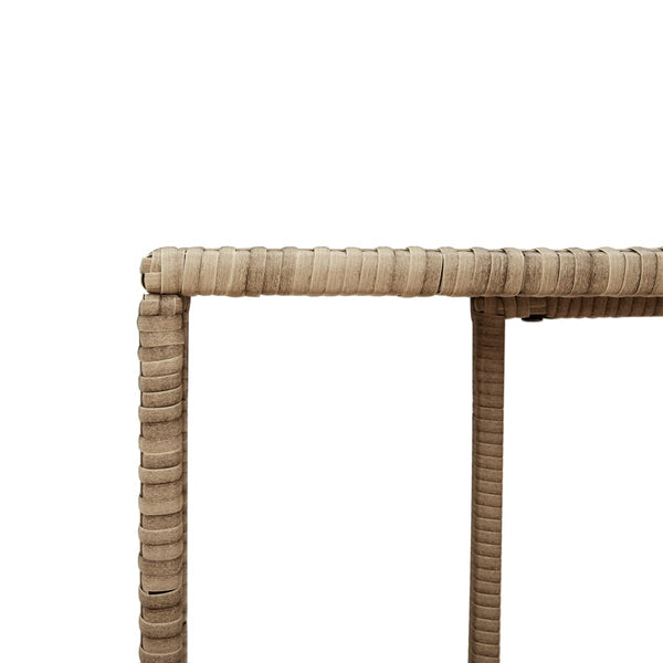 Outdoor Regale 2er Set Beige Poly Rattan