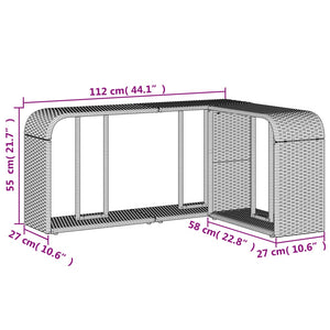 Outdoor Regale 2er Set Beige Poly Rattan