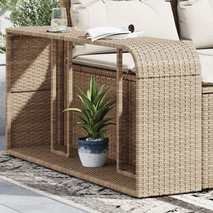 Outdoor Regale 2er Set Beige Poly Rattan