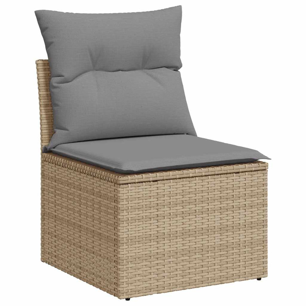 Beiges Gartensofa ohne Armlehne mit Kissen