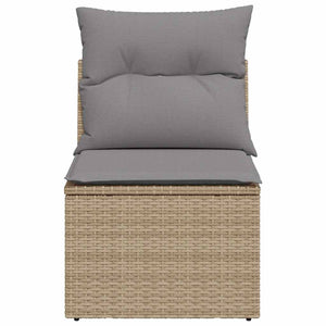 Beiges Gartensofa ohne Armlehne mit Kissen