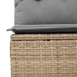 Beiges Gartensofa ohne Armlehne mit Kissen