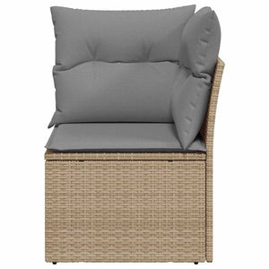 Beige Garten Ecksofa mit Kissen
