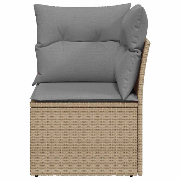 Beige Garten Ecksofa mit Kissen