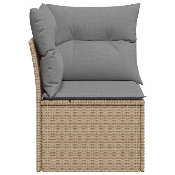 Beige Garten Ecksofa mit Kissen
