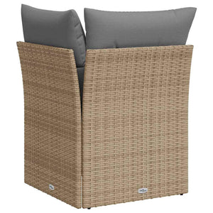 Beige Garten Ecksofa mit Kissen