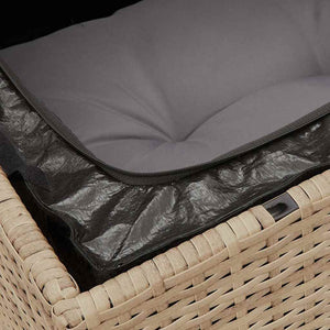 Beige Garten Ecksofa mit Kissen