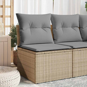 Beige Garten Ecksofa mit Kissen