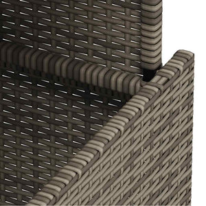 Gartentisch Grau Poly Rattan Glasplatte 100x55 cm