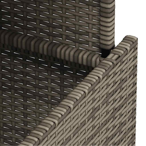 Gartentisch Grau Poly Rattan Glasplatte 100x55 cm