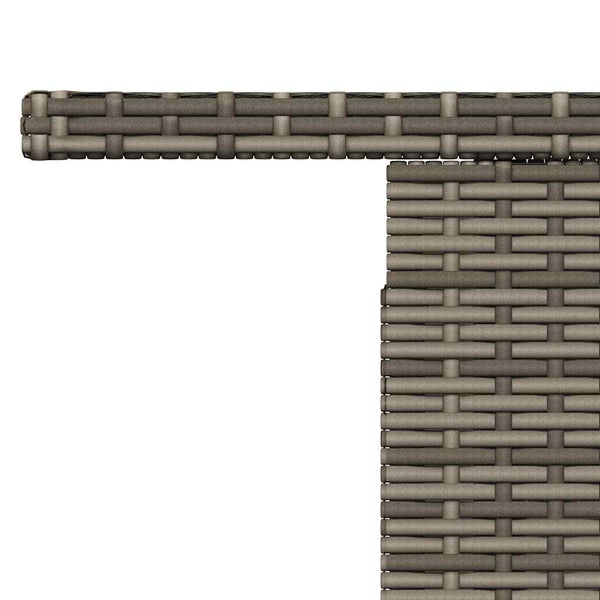 Gartentisch Grau Poly Rattan Glasplatte 100x55 cm
