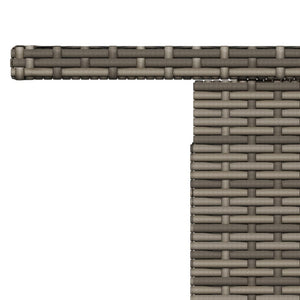Gartentisch Grau Poly Rattan Akazienholz 100x55 cm