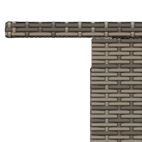 Gartentisch Grau Poly Rattan Akazienholz 100x55 cm