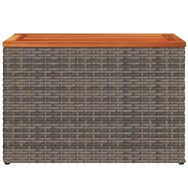 Garten Beistelltische 2er Set Grau Poly Rattan