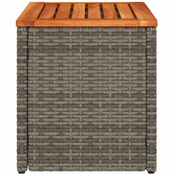 Garten Beistelltische 2er Set Grau Poly Rattan