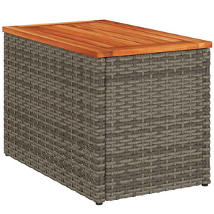 Garten Beistelltische 2er Set Grau Poly Rattan