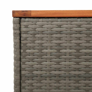 Garten Beistelltische 2er Set Grau Poly Rattan