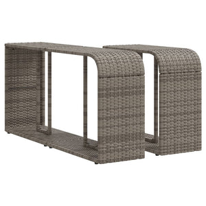 Poly Rattan Outdoor Regale, 2er-Set Grau