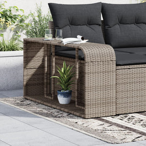 Poly Rattan Outdoor Regale, 2er-Set Grau