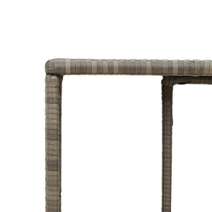 Poly Rattan Outdoor Regale, 2er-Set Grau