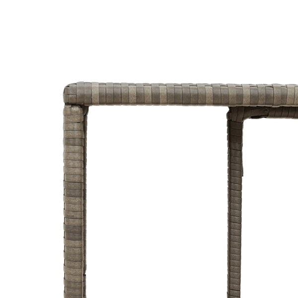 Poly Rattan Outdoor Regale, 2er-Set Grau