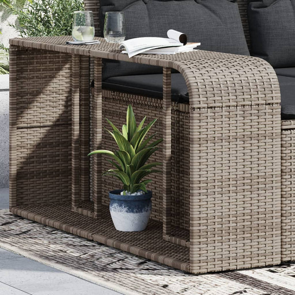 Poly Rattan Outdoor Regale, 2er-Set Grau