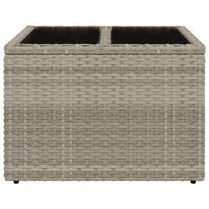 Gartentisch Poly Rattan Hellgrau 55x55 cm