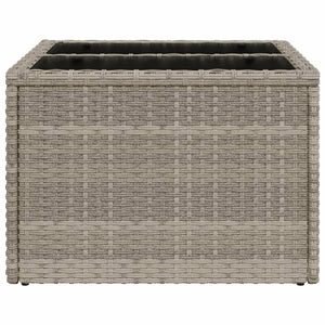 Gartentisch Poly Rattan Hellgrau 55x55 cm