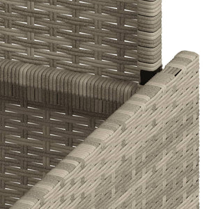Gartentisch Poly Rattan Hellgrau 100x55 cm