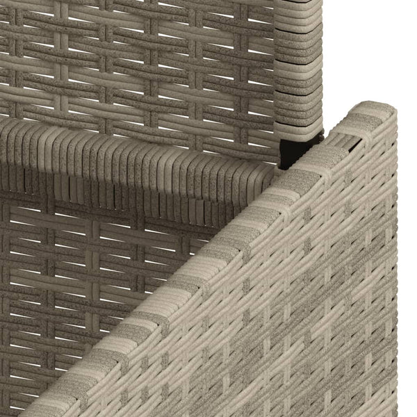 Gartentisch Poly Rattan Hellgrau 100x55 cm