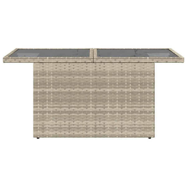 Gartentisch Poly Rattan Hellgrau 100x55 cm