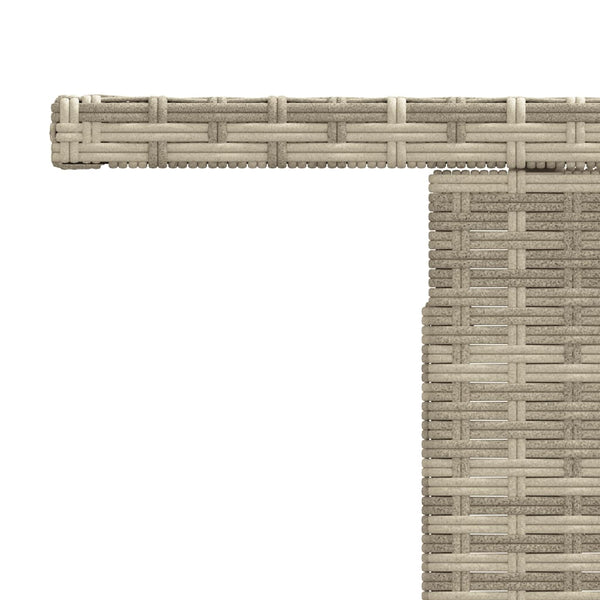 Gartentisch Poly Rattan Hellgrau 100x55 cm