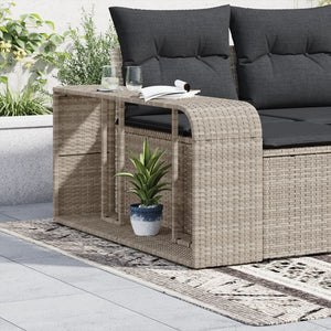 Poly Rattan Outdoor Regale, 2er-Set Hellgrau