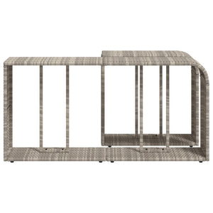 Poly Rattan Outdoor Regale, 2er-Set Hellgrau