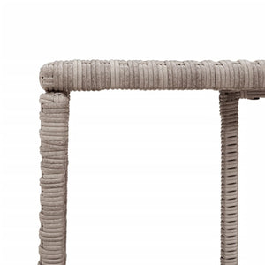 Poly Rattan Outdoor Regale, 2er-Set Hellgrau
